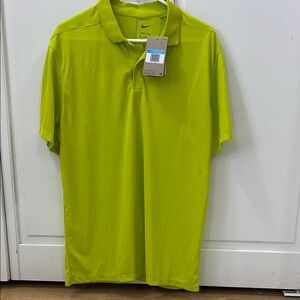 Nike Men's Bright Green Polo Shirt